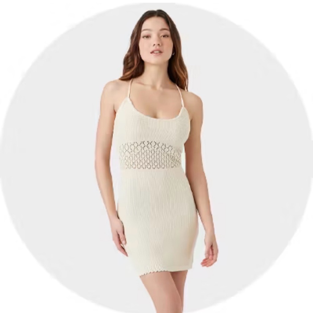 Forever 21 Cream Lace Detail dress